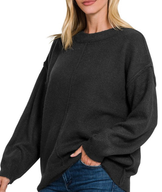 Front Seam Knit Sweater