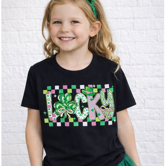 lucky charm graphic tee – girls & mommy and me st. patrick’s day shirt