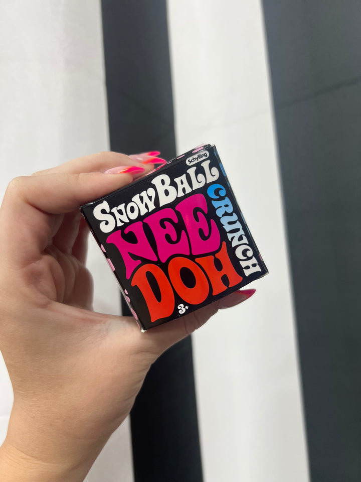 NeeDoh-Style Snowball Crunch Squishy Toy