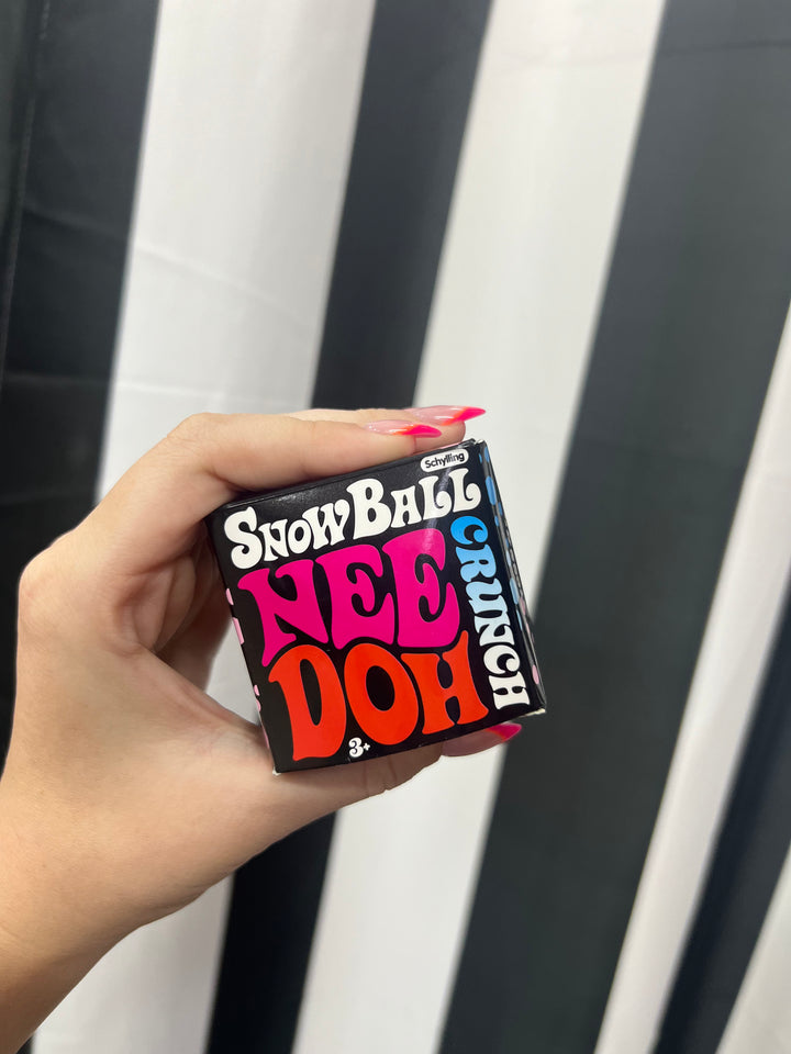 NeeDoh-Style Snowball Crunch Squishy Toy