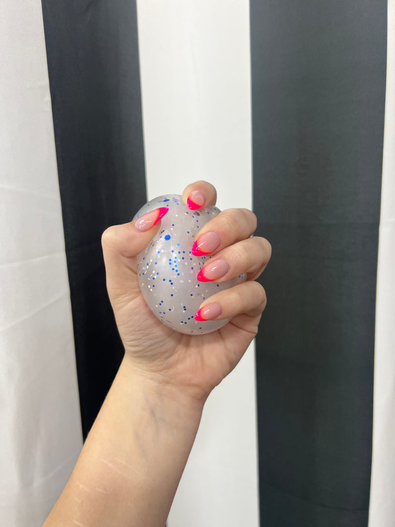 NeeDoh-Style Snowball Crunch Squishy Toy