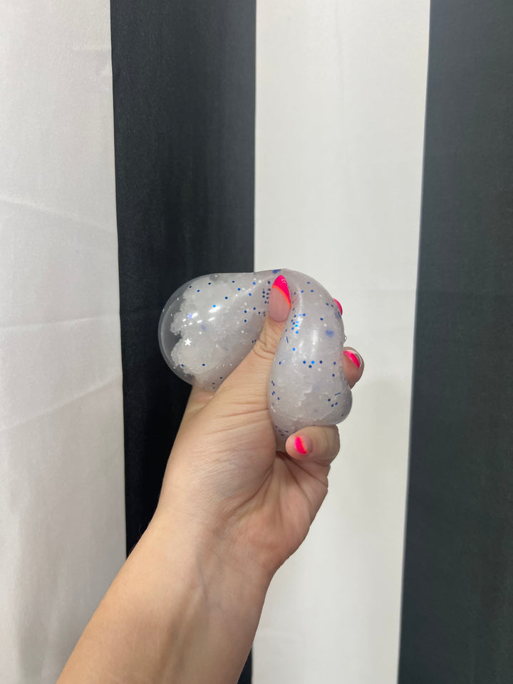 NeeDoh-Style Snowball Crunch Squishy Toy