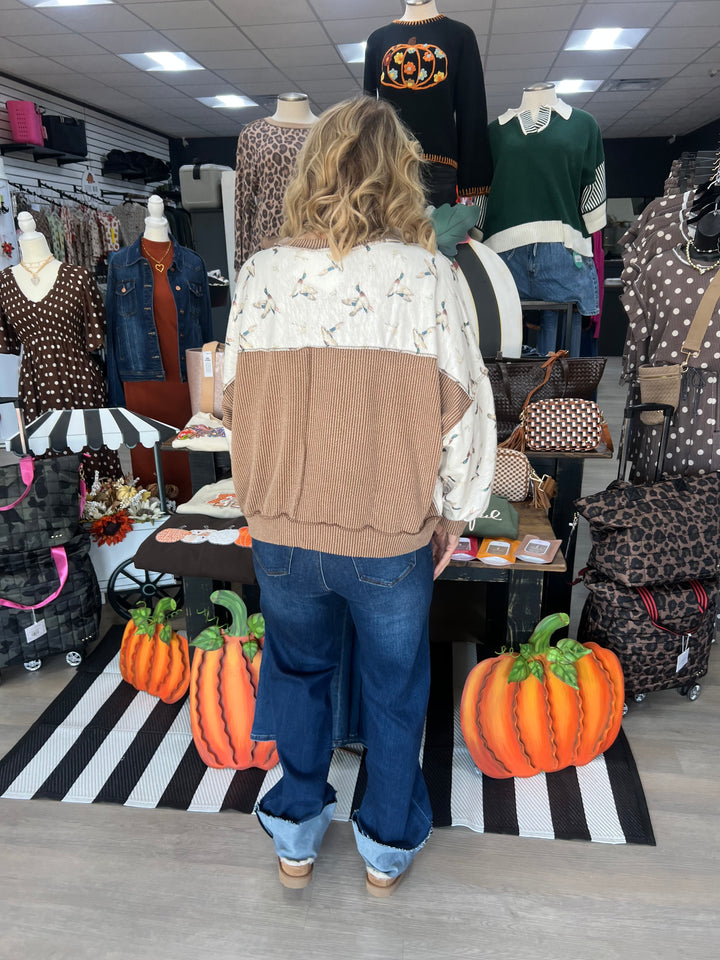Duck Camo Exposed Seam Sweatshirt