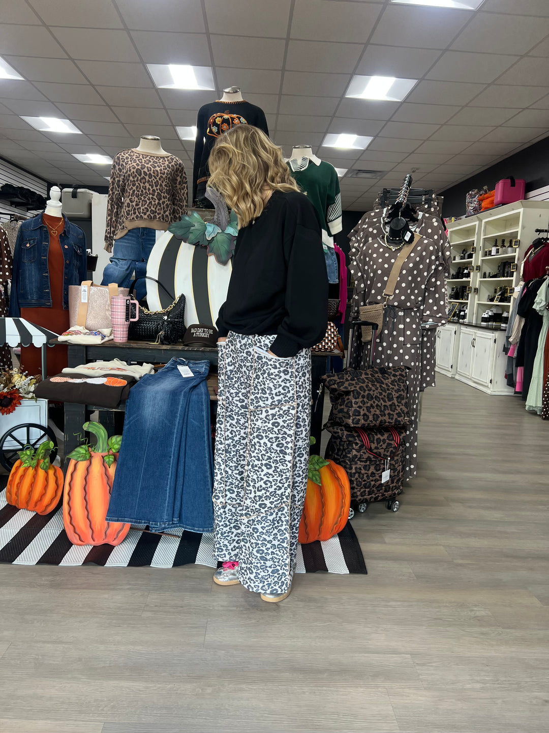 Wild Side Leopard Print Wide Leg Pants