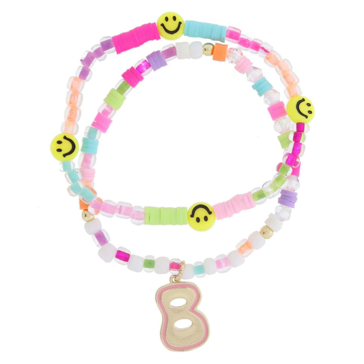 Girls Initial Beadly Bracelet