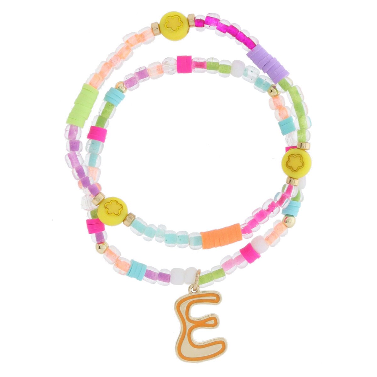 Girls Initial Beadly Bracelet