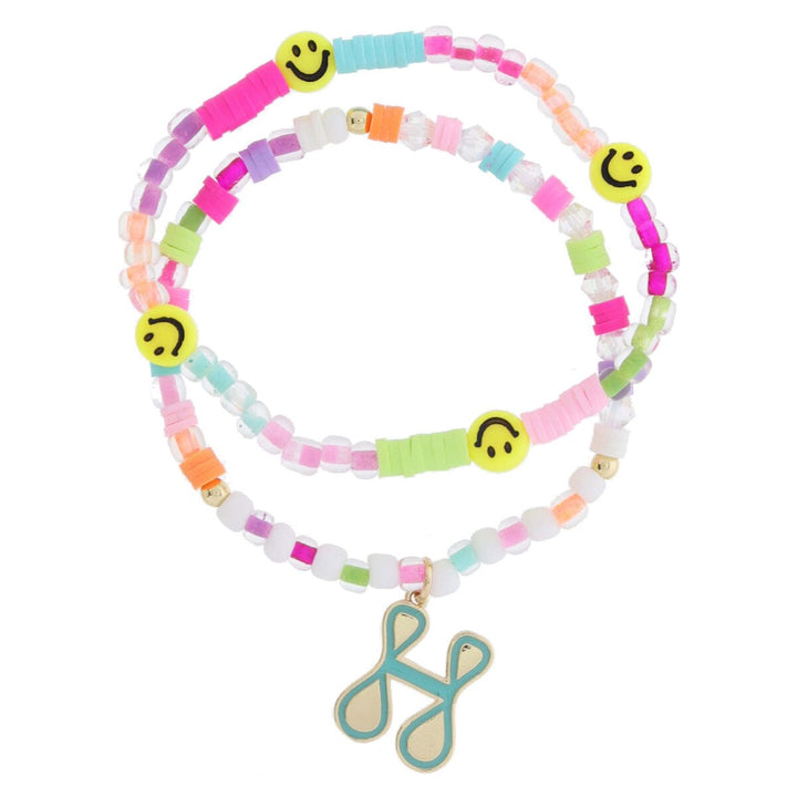 Girls Initial Beadly Bracelet