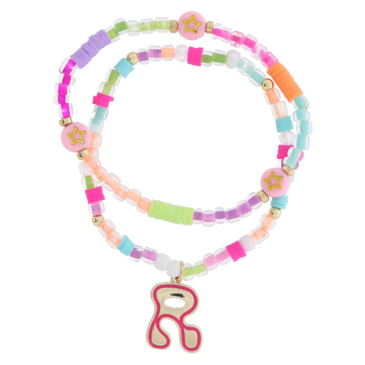 Girls Initial Beadly Bracelet