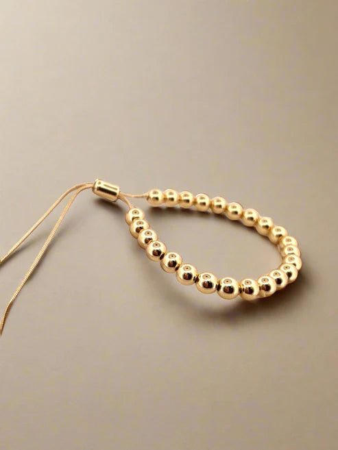 Gold Beaded Adjustable Bracelet