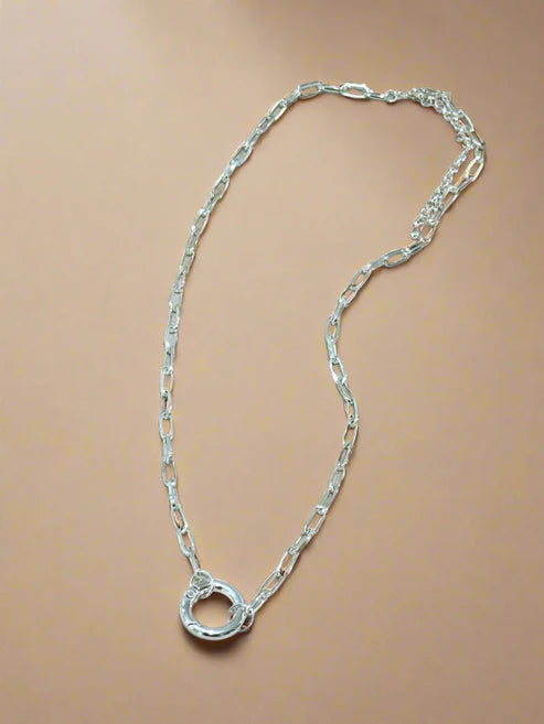 Imperial Spring Ring Paper Clip Chain Necklace