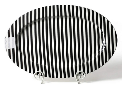 Black Stripe Big Oval Entertaining Platter