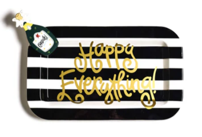 Black Stripe Happy Everything Mini Rectangle Platter