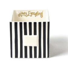 Black Stripe Mini Nesting Cube Medium