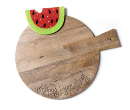 Happy Everything Big Wood Serving Board