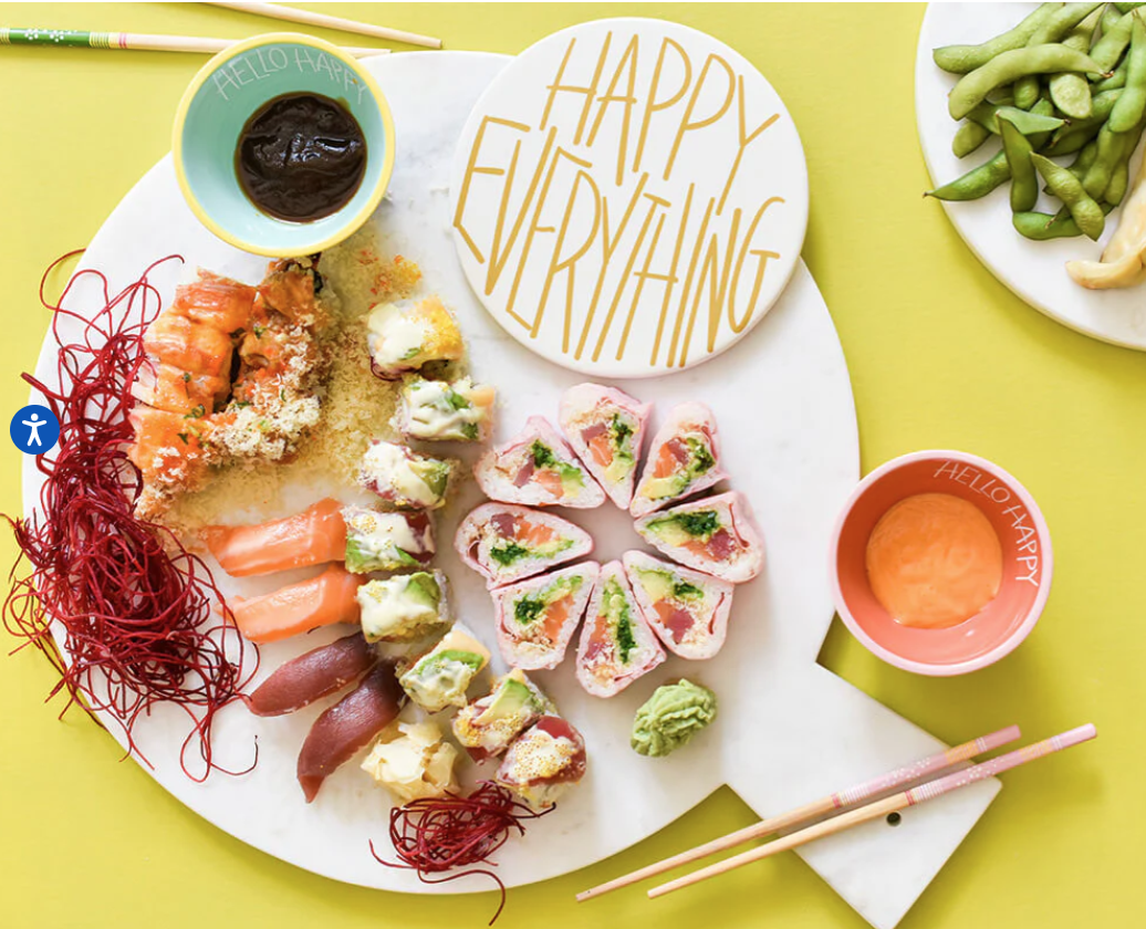 Happy Everything Big Marble 16 Serving Board