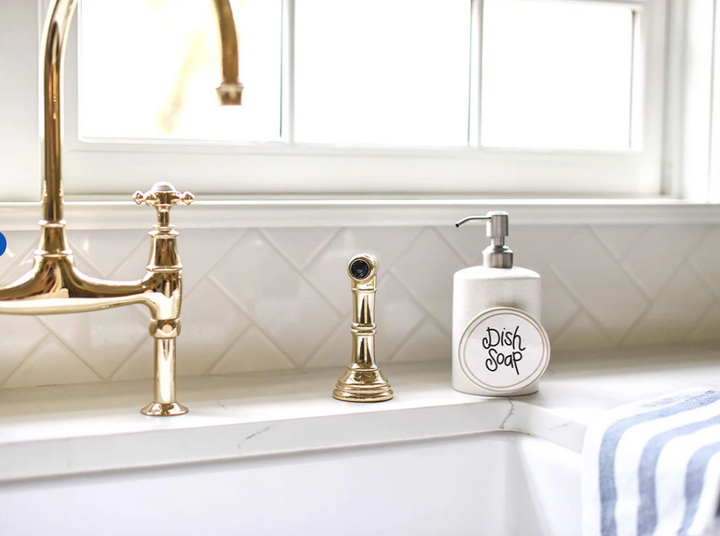 White Small Dot Mini Cylinder Soap Pump