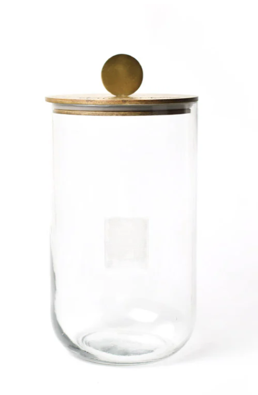 Big Wooden Lid Happy Everything Jar