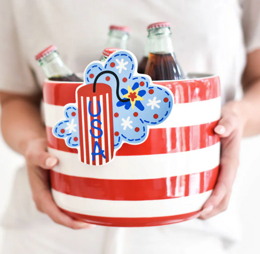 Red Stripe Mini Happy Everything Bowl