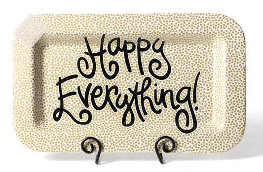 Gold Small Dot Mini Happy Everything Rectangle Platter
