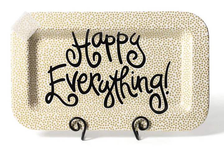 Gold Small Dot Mini Happy Everything Rectangle Platter