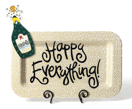 Gold Small Dot Mini Happy Everything Rectangle Platter
