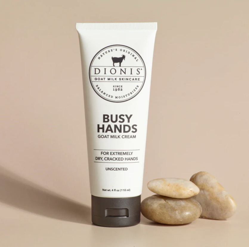 Dionis Busy Hands Goat Milk Cream – Unscented Hand Cream for Dry, Cracked Hands