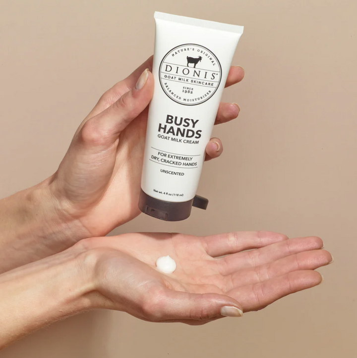 Dionis Busy Hands Goat Milk Cream – Unscented Hand Cream for Dry, Cracked Hands