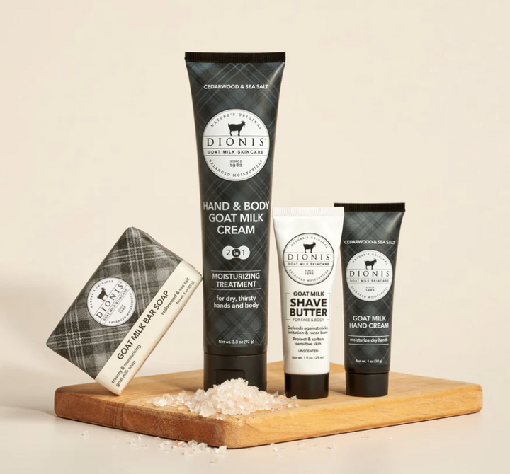 Dionis Cedarwood &amp; Sea Salt Goat Milk 5-Piece Travel Set