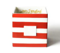 Red Stripe Mini Nesting Cube Medium