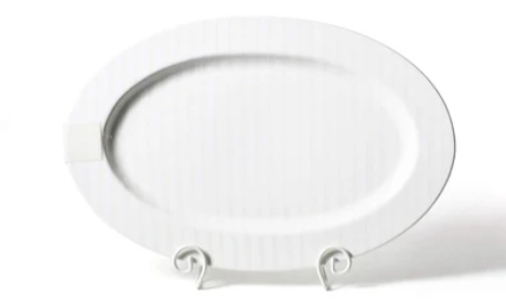 White Stripe Big Oval Entertaining Platter