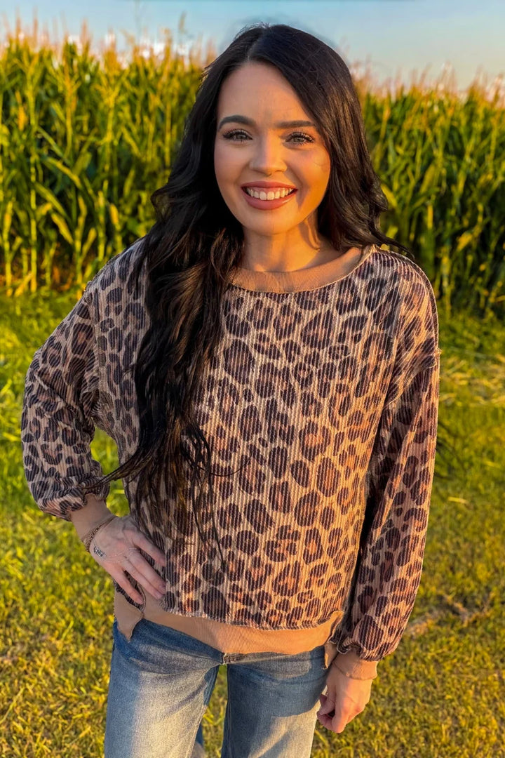 Spotted Wild Leopard Pullover by Sterling Kreek