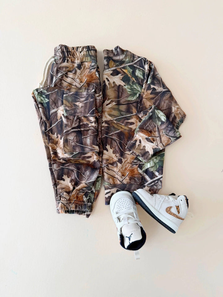 Brown Camo Cargo Jogger Set | Boys Two Piece Outfit