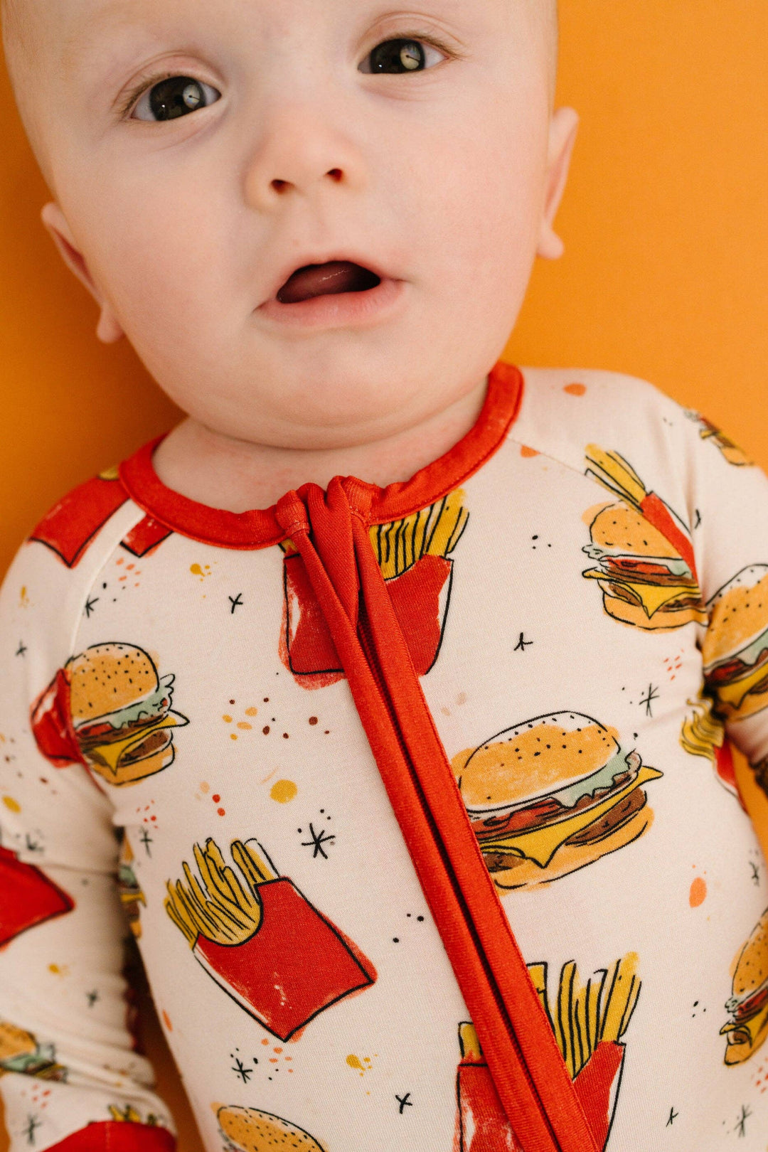 Cheeseburger Meal Bamboo Baby Sleeper | Burger &amp; Fries
