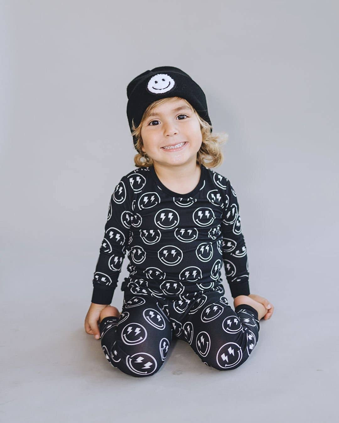 Smiley Baby Kids Beanie | Black