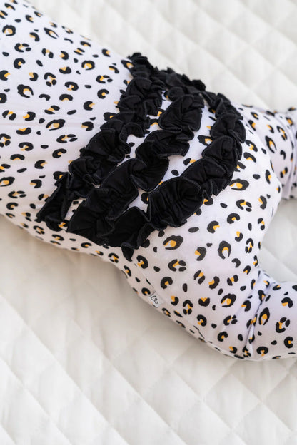 Allie Leopard Bamboo Ruffle Convertible Footie