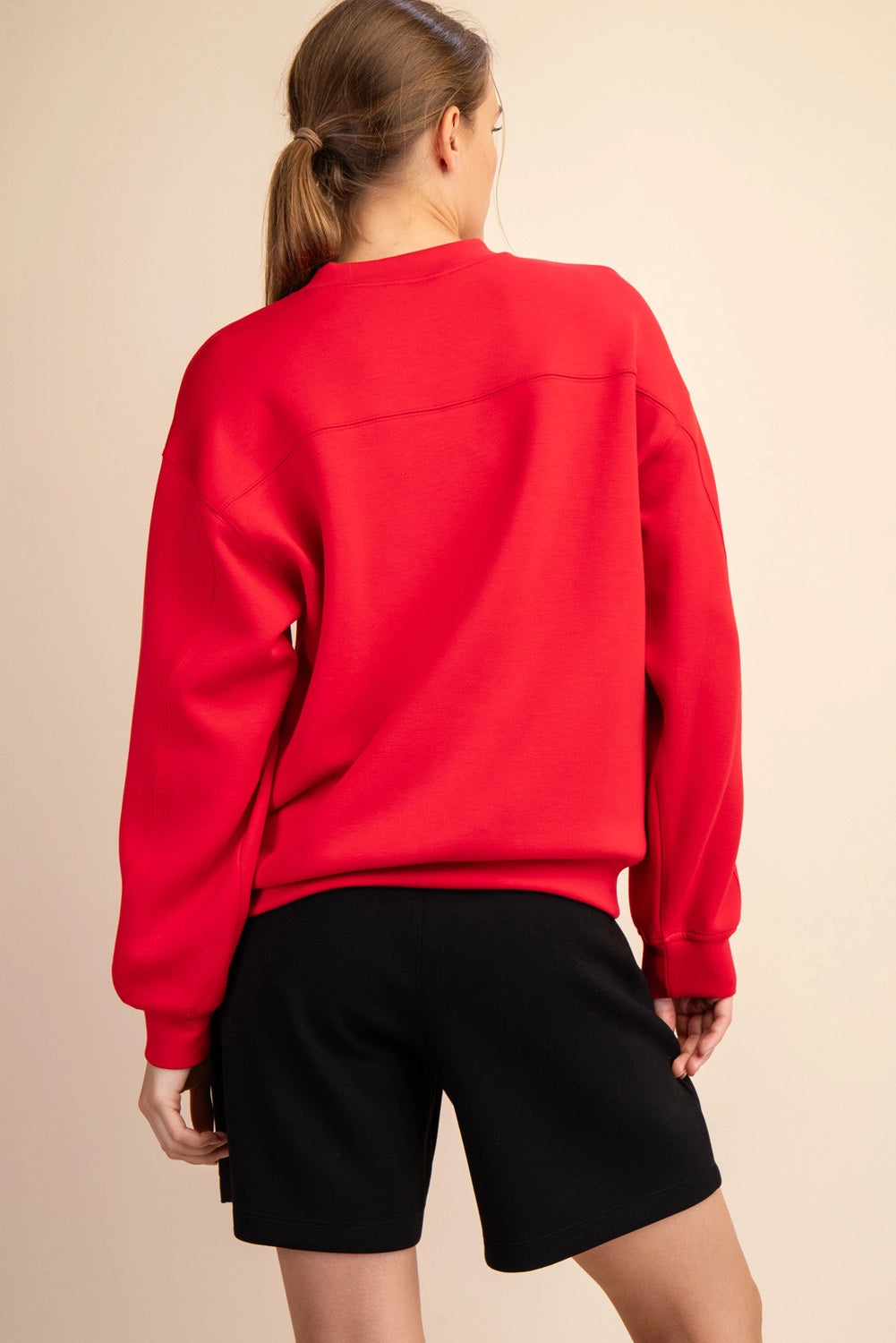 Butter Soft Scuba Mock Neck Sweatshirt