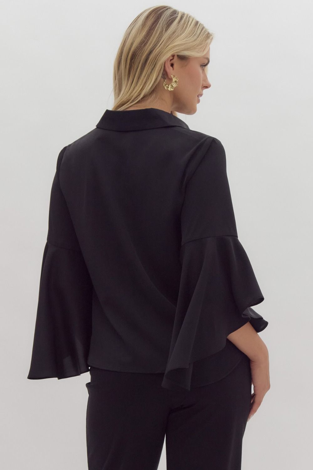 Cascading Ruffle Blouse