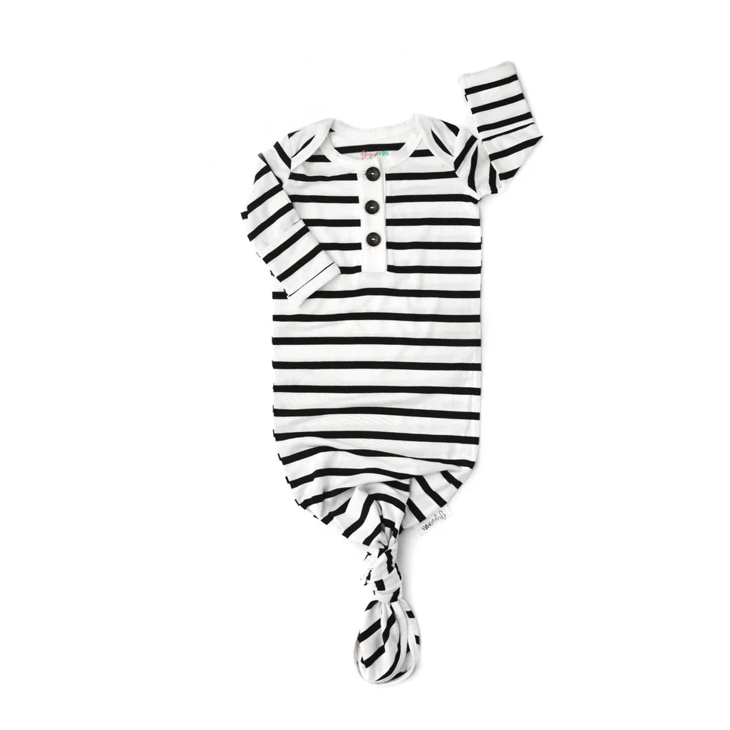 Black & White Striped Gown