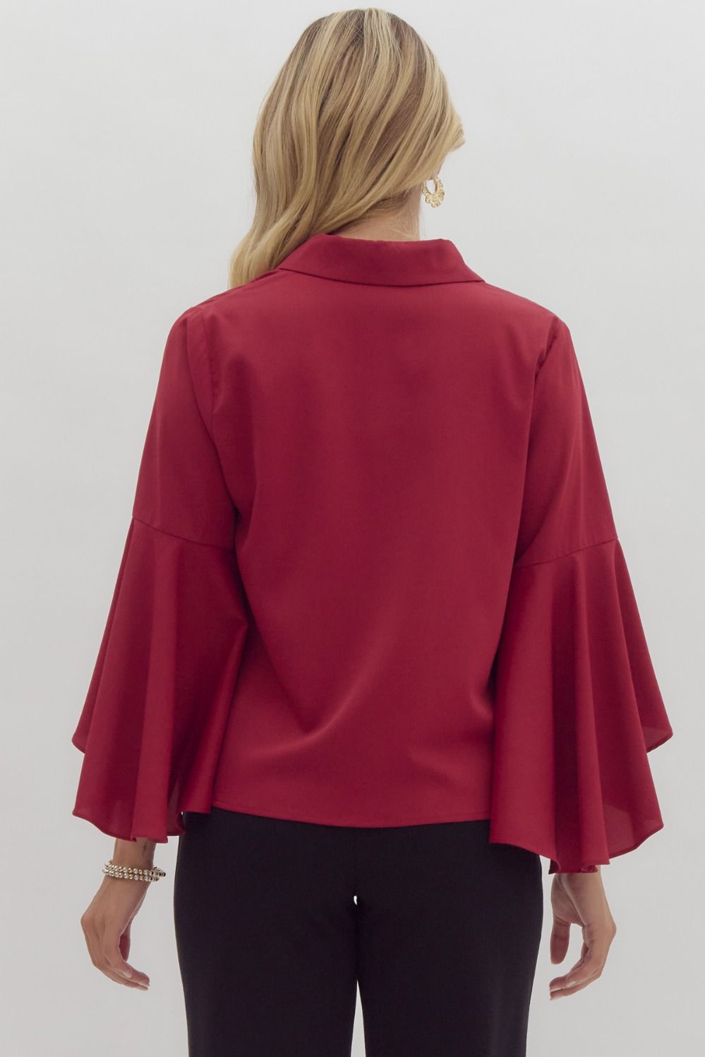 Cascading Ruffle Blouse