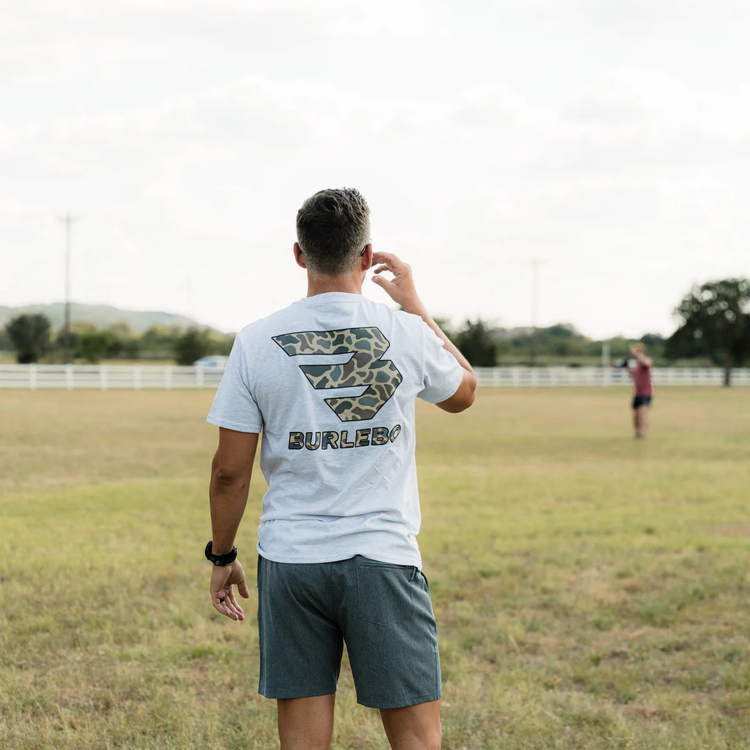 Burlebo Flying B Ashe Grey tee lifestyle outdoor casual men’s outfit