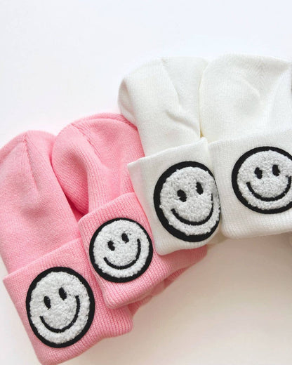 Smiley Baby Kids Beanie | Pink