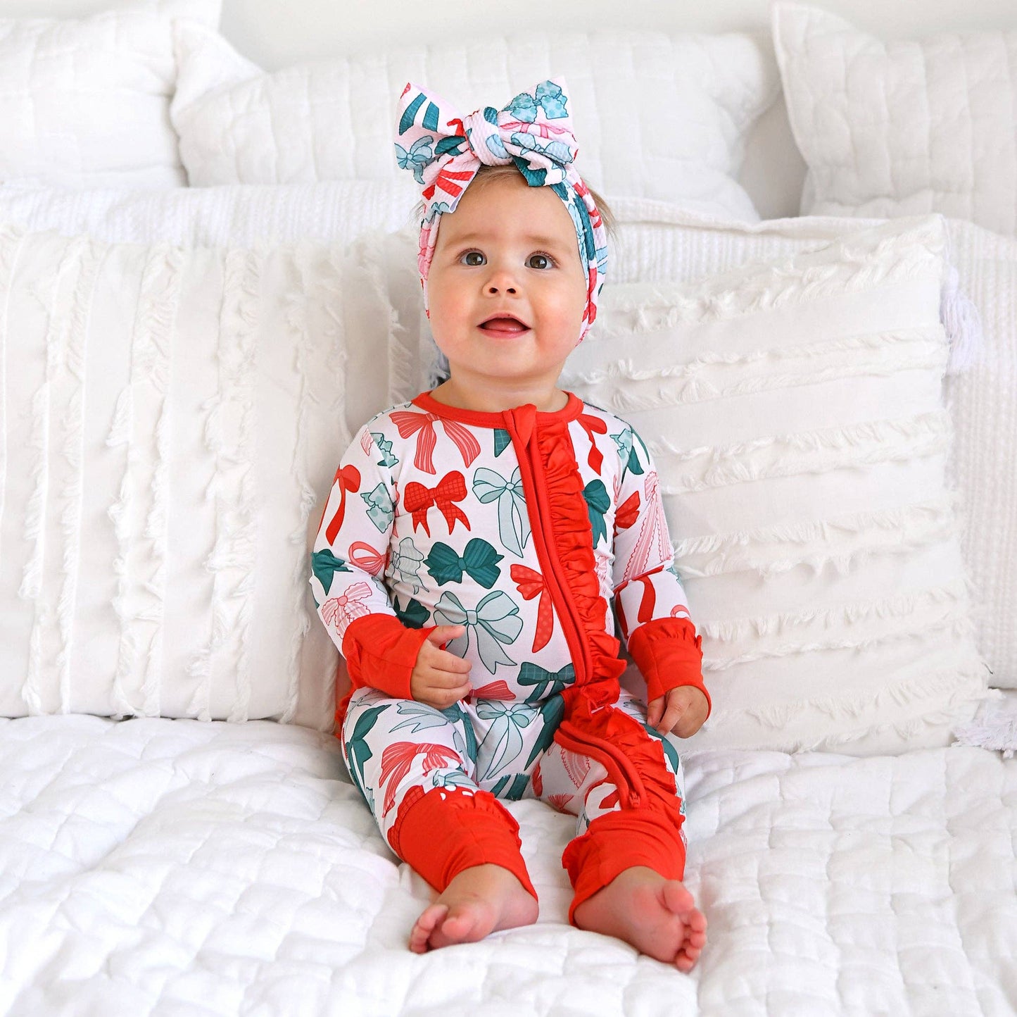Belle Bow HEADWRAP Christmas Baby Toddler Hair Accessory