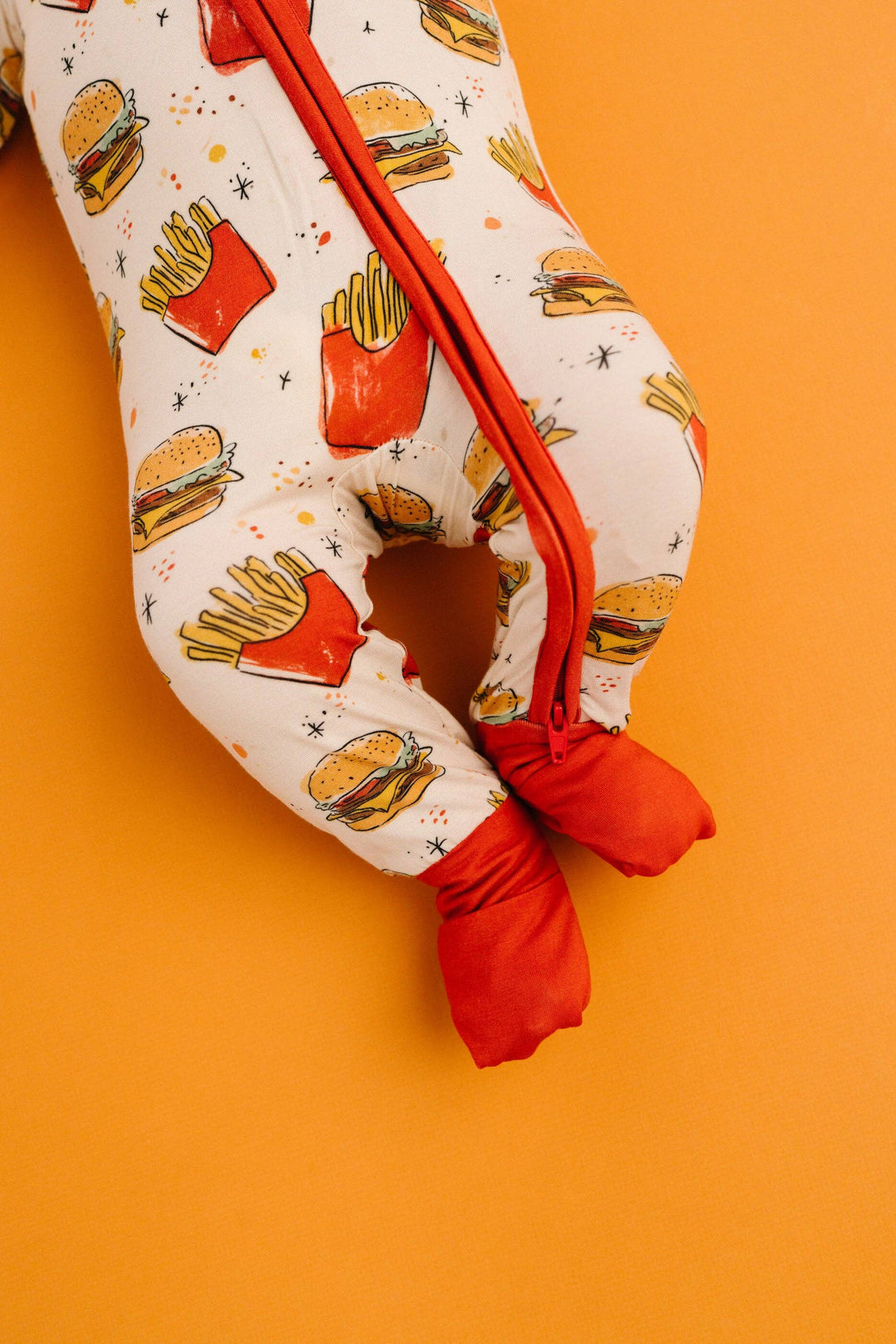 Cheeseburger Meal Bamboo Baby Sleeper | Burger &amp; Fries