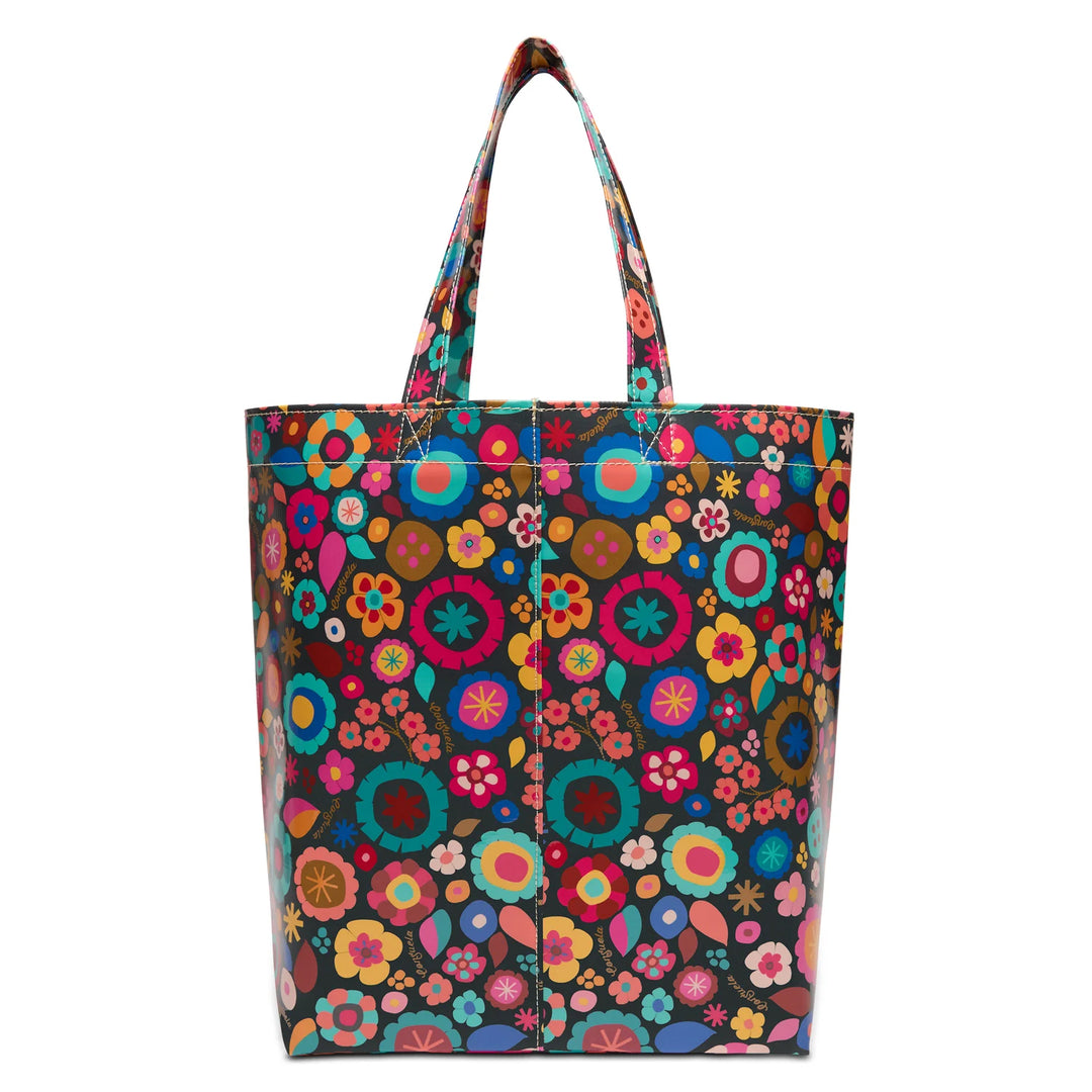 Back view of Consuela Amelie floral grab and go tote bag