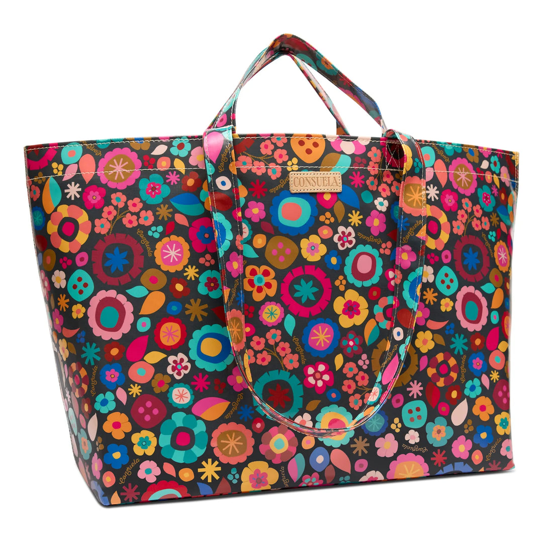 Front view of Consuela Grab N Go Jumbo tote in Amelie floral print