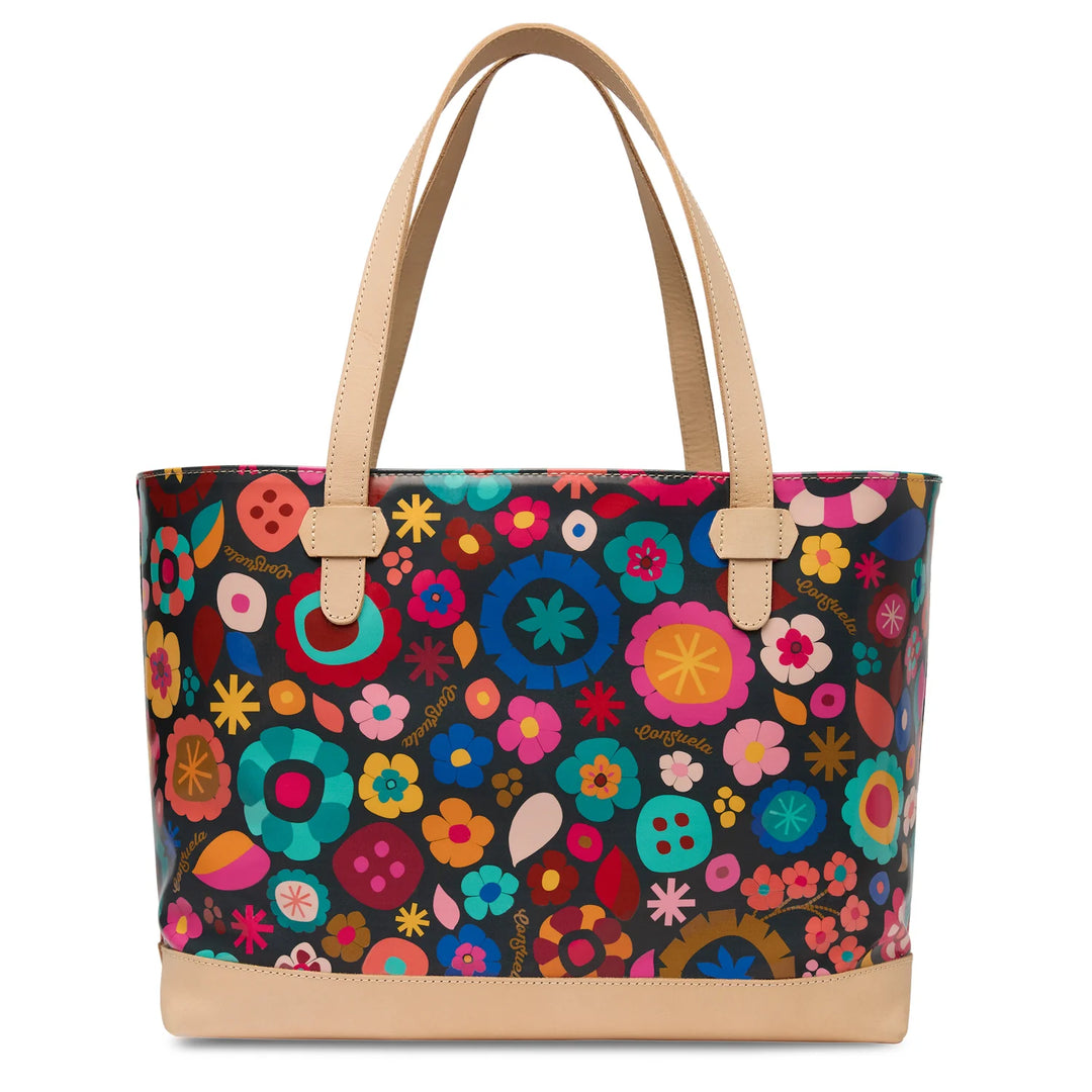 Front view of Consuela Big Breezy Amelie floral tote bag