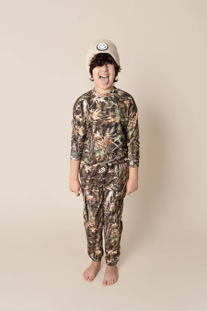 Brown Camo Cargo Jogger Set | Boys Two Piece Outfit