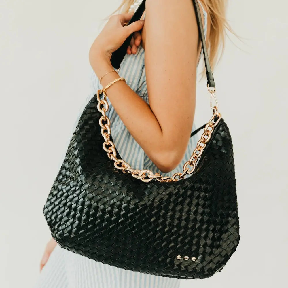 sienna slouchy woven shoulder bag