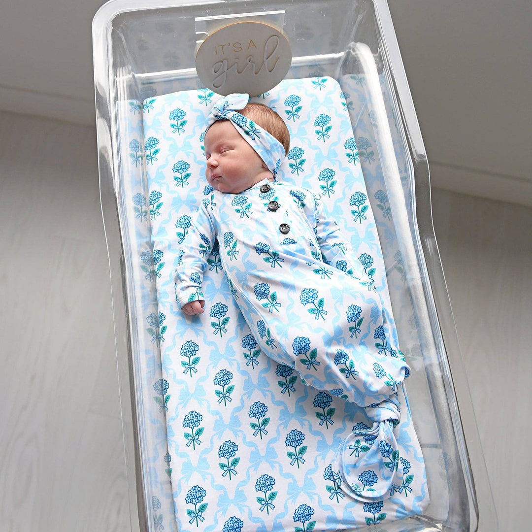 Savannah GOWN Bamboo Floral Baby Newborn Coming Home Outfit