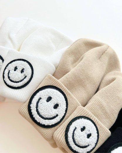 Smiley Baby Kids Beanie | Beige